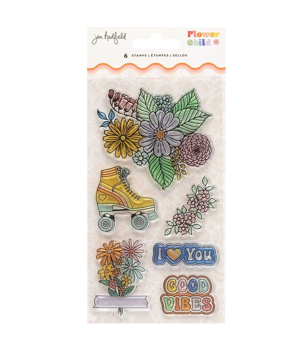 Stamping | 6pk Jen Hatfield Flower Child Acrylic Stamps Paper Crafts & Scrapbooking Stamping