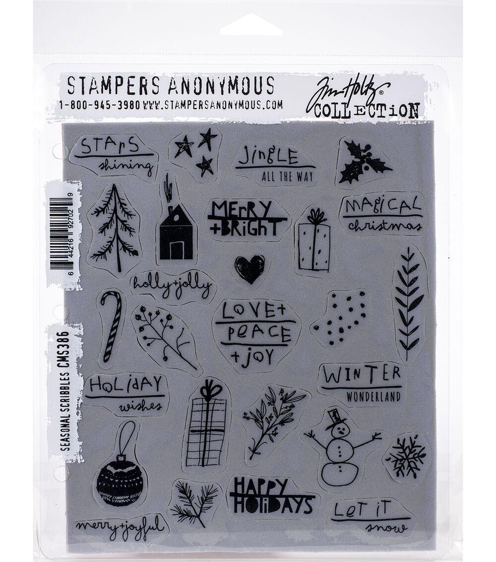 Stamping | 7″ x 8.5″ Seasonal Scribbles Red Rubber Cling Stamp Sheet Paper Crafts & Scrapbooking Stamping