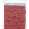 Stamping | 7″ x 8.5″ Seasonal Scribbles Red Rubber Cling Stamp Sheet Paper Crafts & Scrapbooking Stamping