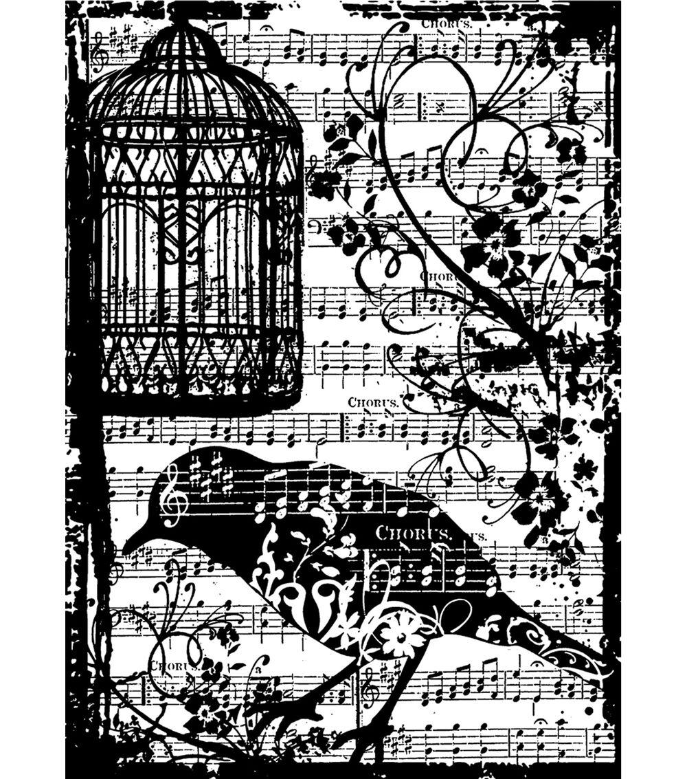 Stamping | 8.5″ x 7″ Birdsong Cling Red Rubber Stamp Sheet Paper Crafts & Scrapbooking Stamping