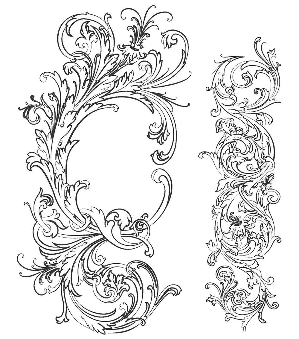 Stamping | 8.5″ x 7″ Fabulous Flourishes Cling Rubber Stamp Sheet Paper Crafts & Scrapbooking Stamping