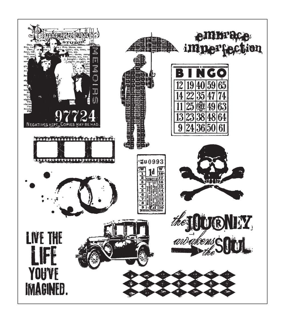 Stamping | 8.5″ x 7″ Mini Muse Cling Red Rubber Stamp Sheet Paper Crafts & Scrapbooking Stamping