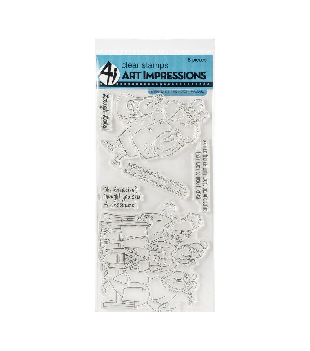 Stamping | Art Impressions 8 pk Clear Stamps Dare to be Fabulous Paper Crafts & Scrapbooking Stamping