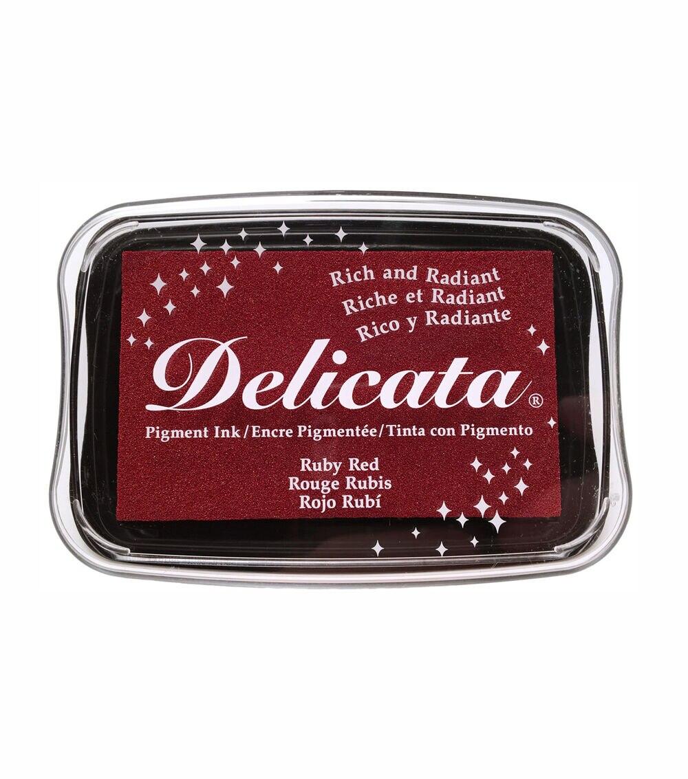 Stamping | Delicata Pigment Ink Pad Ruby Red Paper Crafts & Scrapbooking Stamping