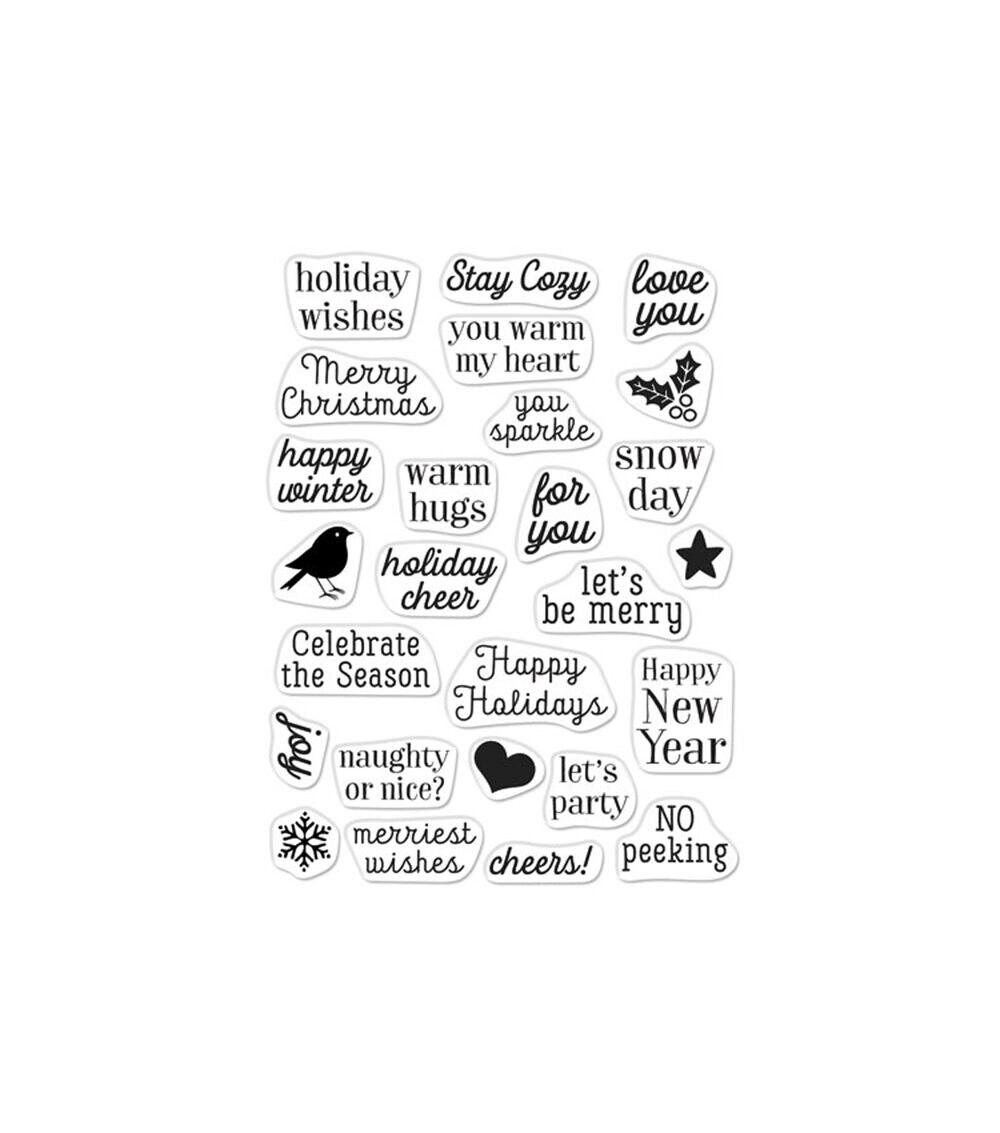 Stamping | Greetings Clear Stamps 3”X4” Christmas Messages Paper Crafts & Scrapbooking Stamping