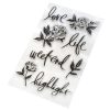 Stamping | Minc 5 Clear Stamps Floral Paper Crafts & Scrapbooking Stamping