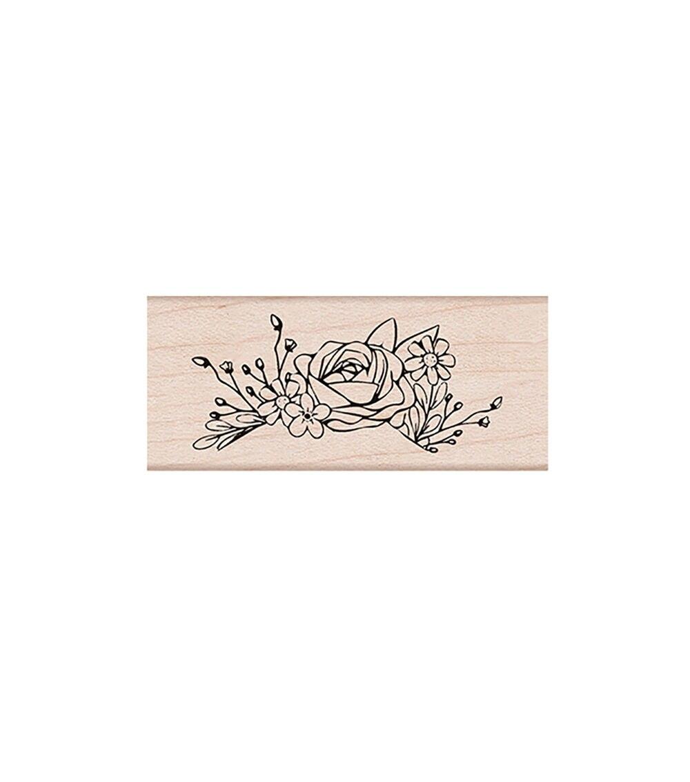 Stamping | Rose Arrangement Woodblock Stamp Paper Crafts & Scrapbooking Stamping