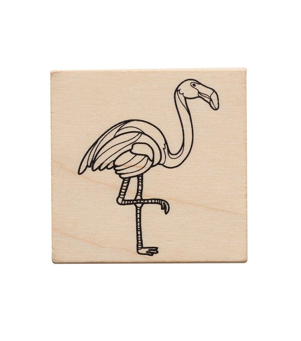 Stamping | Wooden Stamp Flamingo Paper Crafts & Scrapbooking Stamping