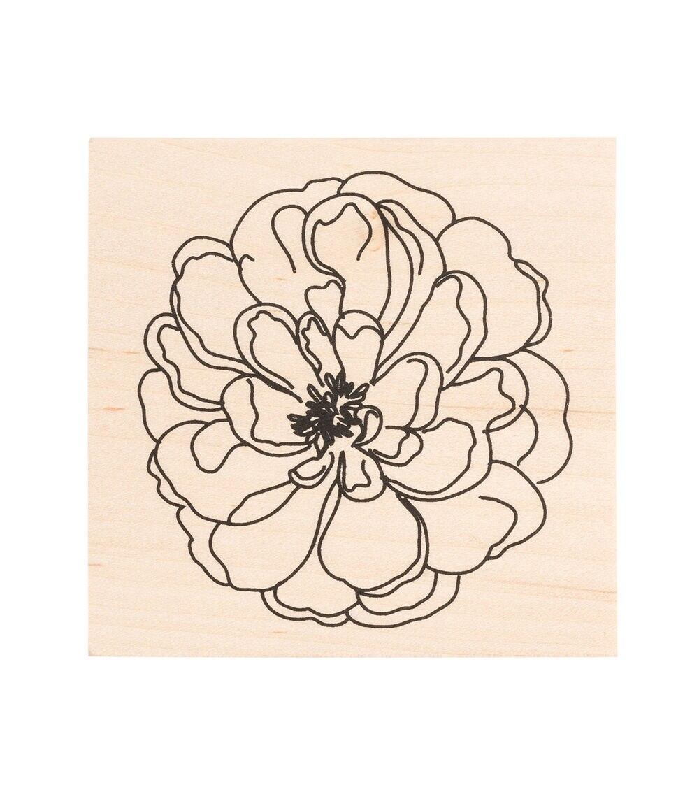 Stamping | Wooden Stamp Flower Paper Crafts & Scrapbooking Stamping