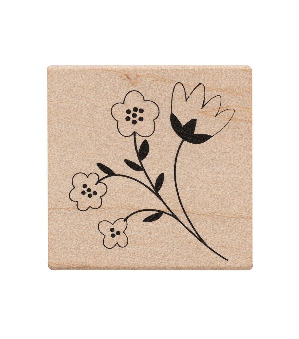 Stamping | Wooden Stamp Flower 3 Paper Crafts & Scrapbooking Stamping