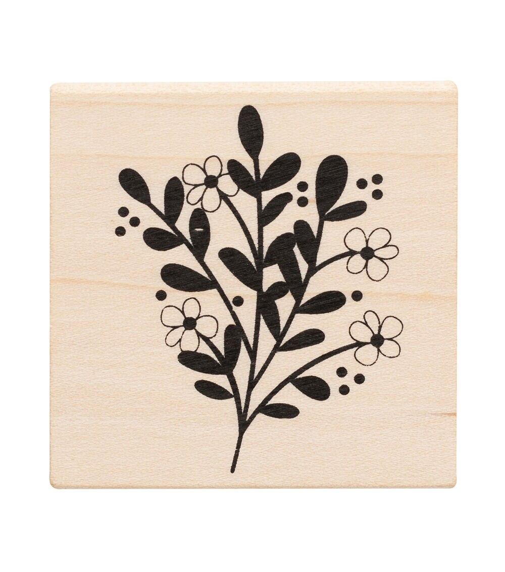 Stamping | Wooden Stamp Flower 4 Paper Crafts & Scrapbooking Stamping