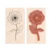 Stamping | Wooden Stamp Flower Paper Crafts & Scrapbooking Stamping