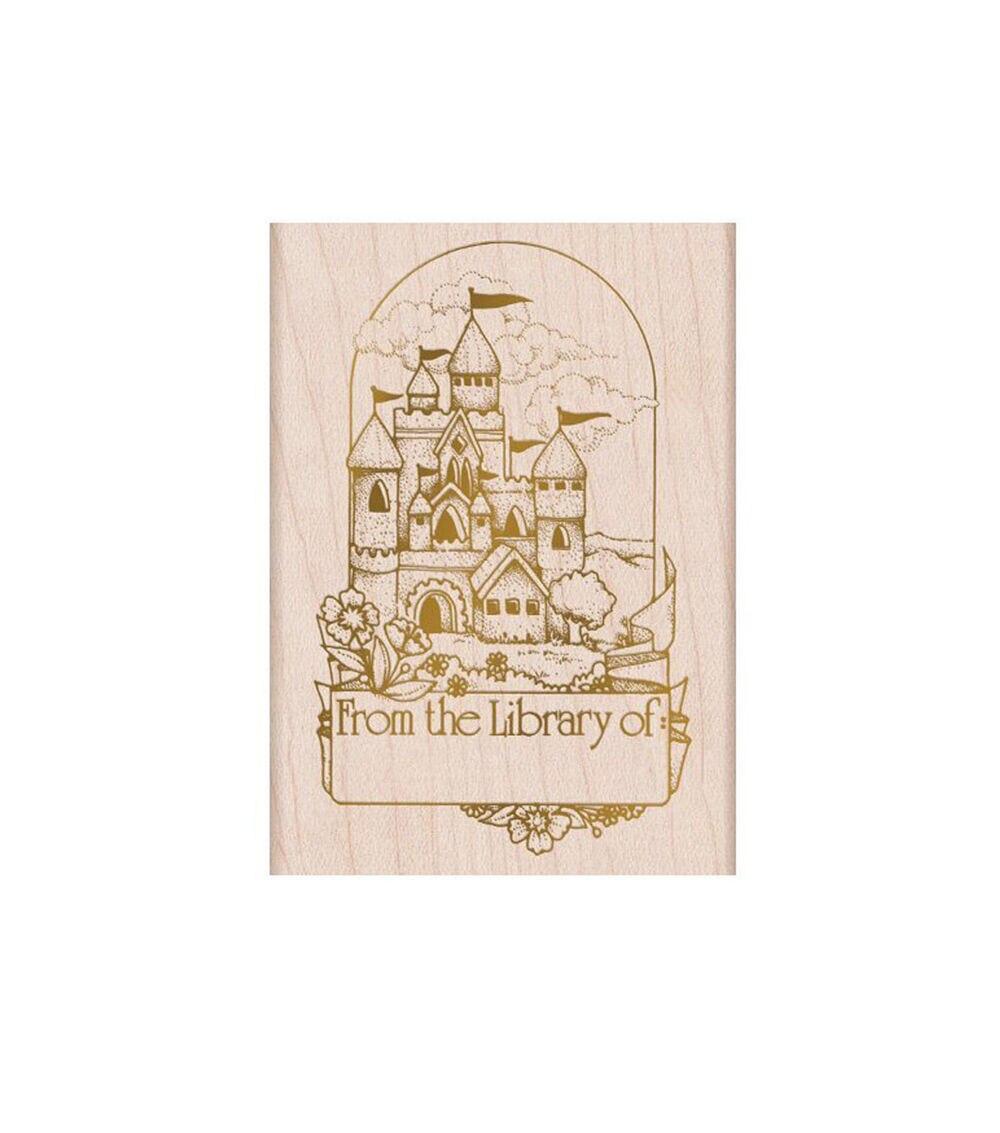 Stamping | Wooden Stamp From the Vault Castle Book Plate Paper Crafts & Scrapbooking Stamping