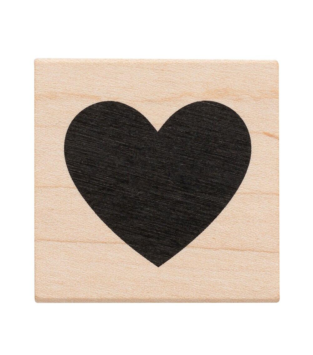 Stamping | Wooden Stamp Heart Paper Crafts & Scrapbooking Stamping