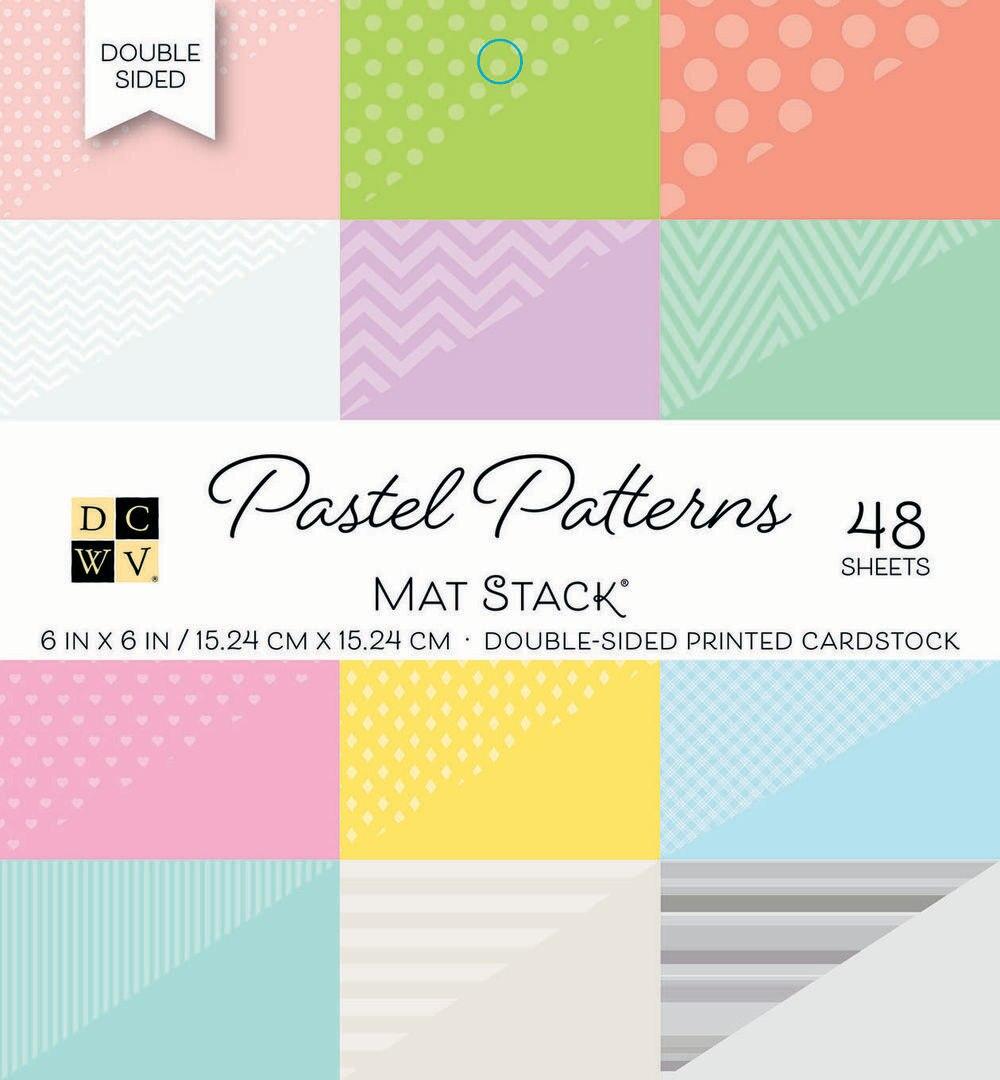 Paper | 6in x 6in Double-sided Printed Cardstock – Pastel Patterns Paper Paper