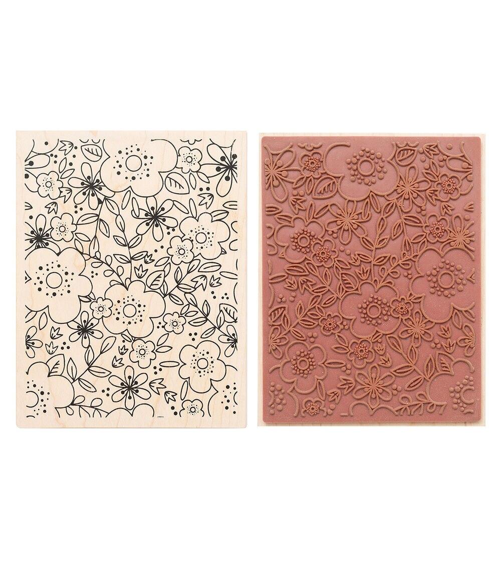 Stamping | Wooden Floral Stamp Paper Crafts & Scrapbooking Stamping