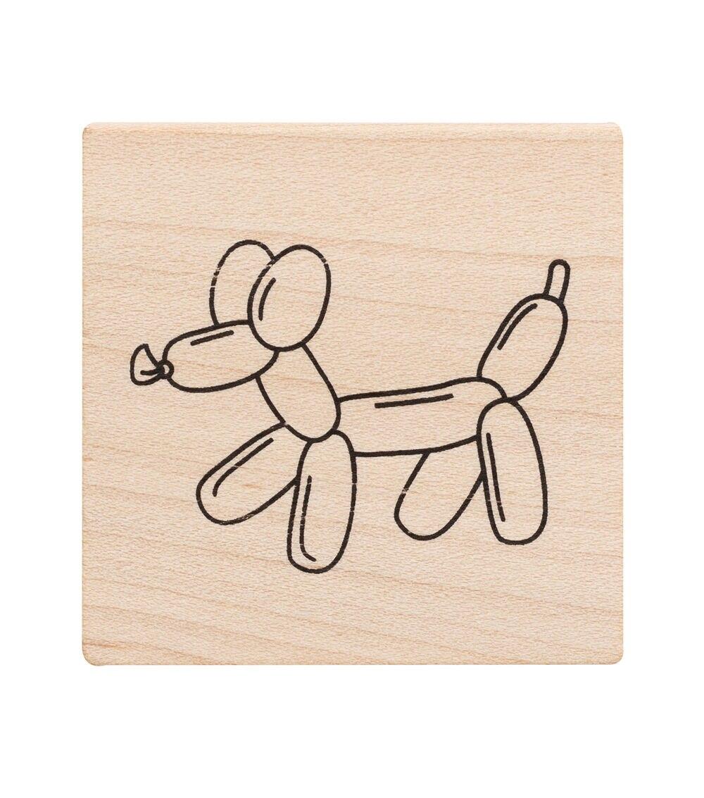 Stamping | Wooden Stamp Balloon Dog Paper Crafts & Scrapbooking Stamping