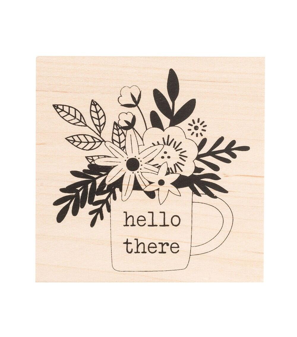 Stamping | Wooden Stamp Hello There Paper Crafts & Scrapbooking Stamping