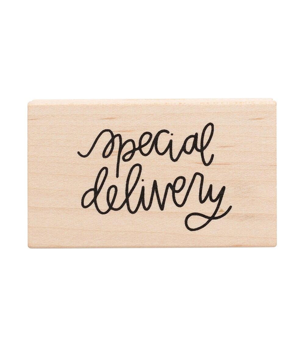 Stamping | Wooden Stamp Special Delivery Paper Crafts & Scrapbooking Stamping