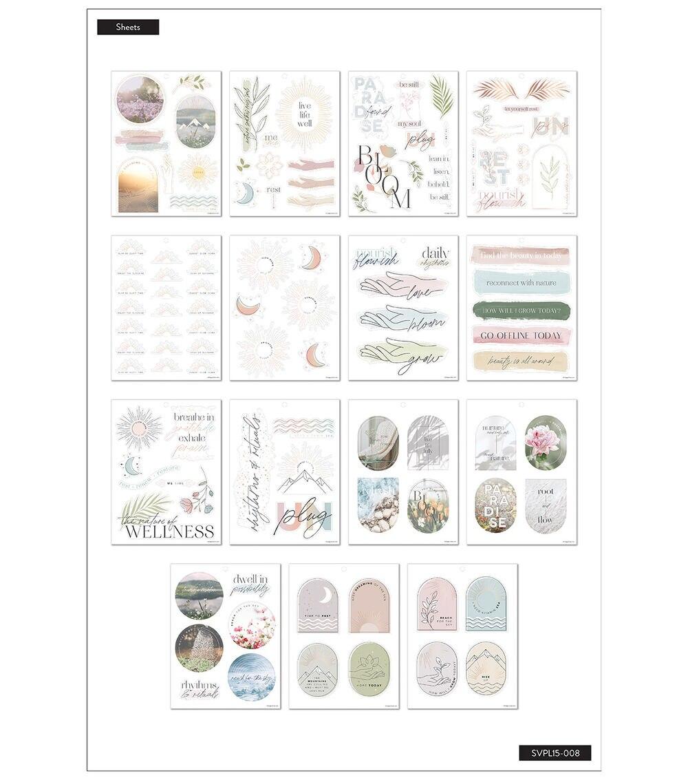 Journals & Planners | 110pc Nature of Wellness Sticker Pack Journals & Planners Journals & Planners