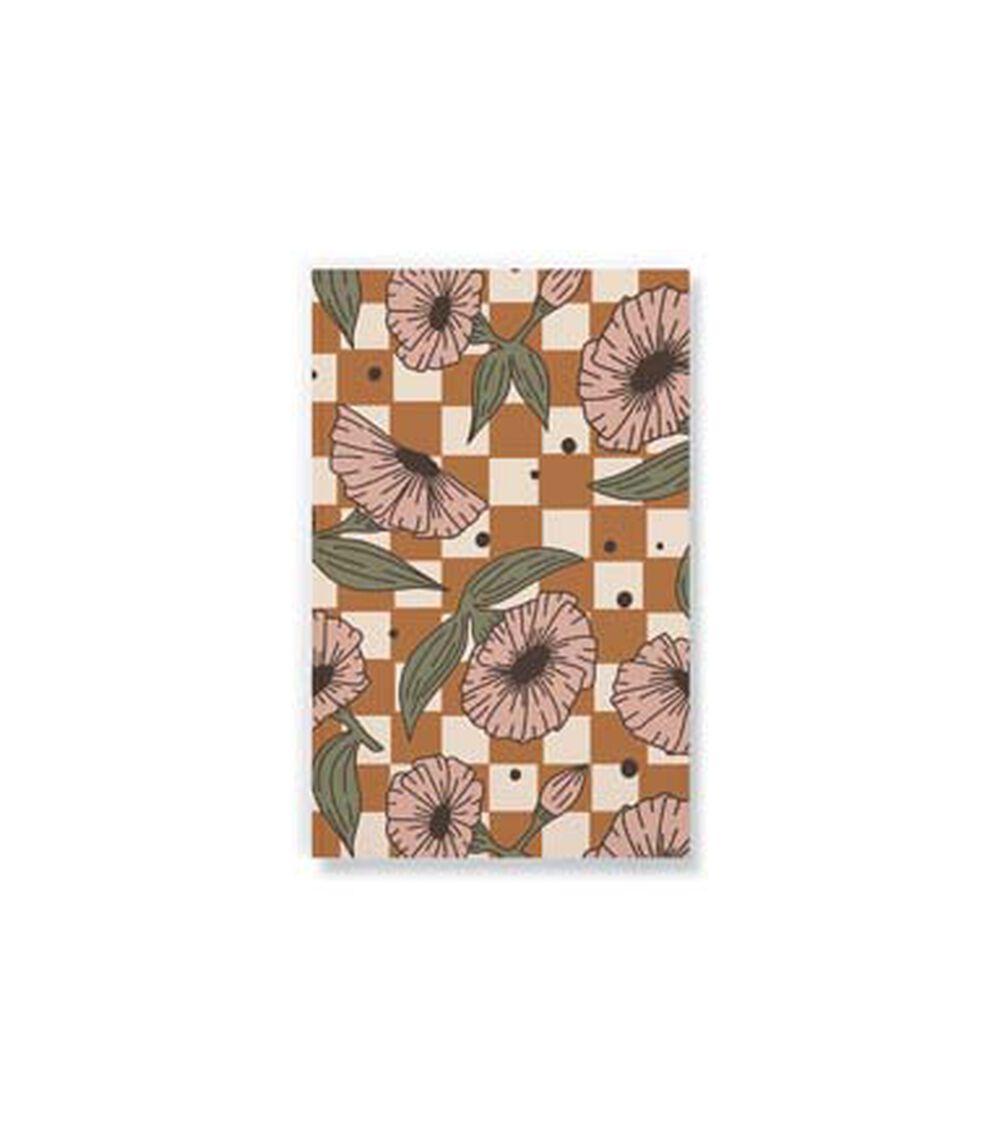 Journals & Planners | 144 Sheet Checks & Flowers Layflat Notebook Journals & Planners Journals & Planners