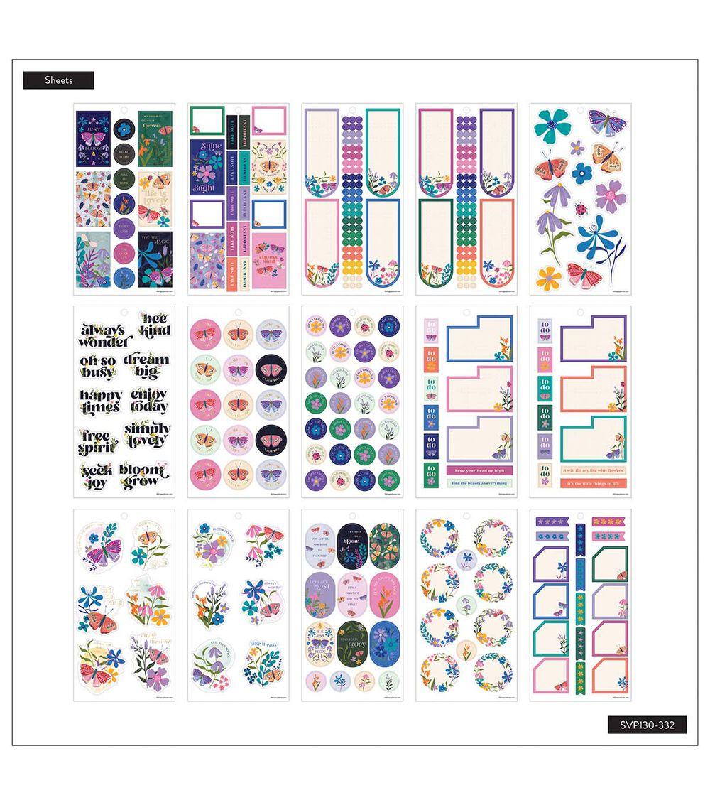 Journals & Planners | 649pc Midnight Botanical 30 Sheet Value Pack Stickers Journals & Planners Journals & Planners