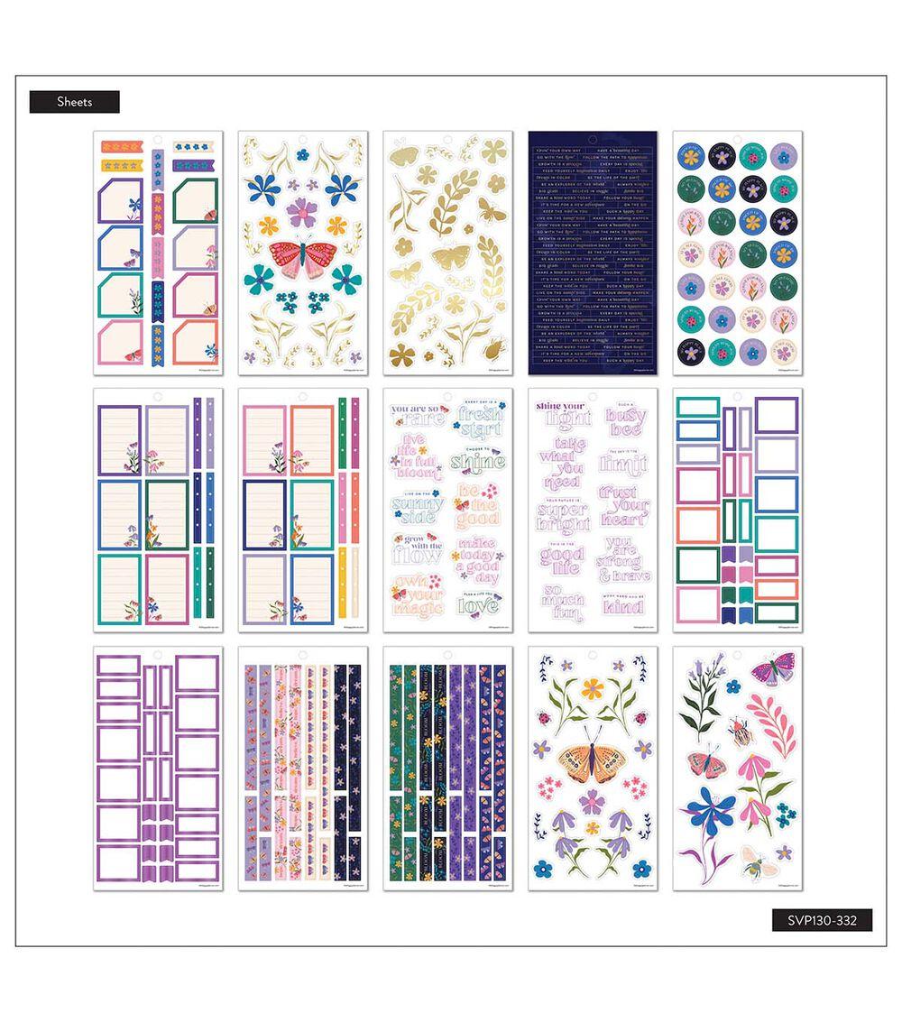 Journals & Planners | 649pc Midnight Botanical 30 Sheet Value Pack Stickers Journals & Planners Journals & Planners