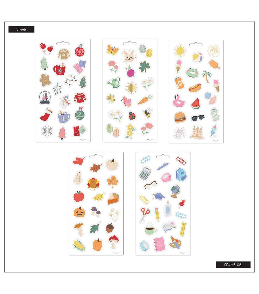 Journals & Planners | 95pc Happy Seasons 5 Sheet Sticker Pack Journals & Planners Journals & Planners