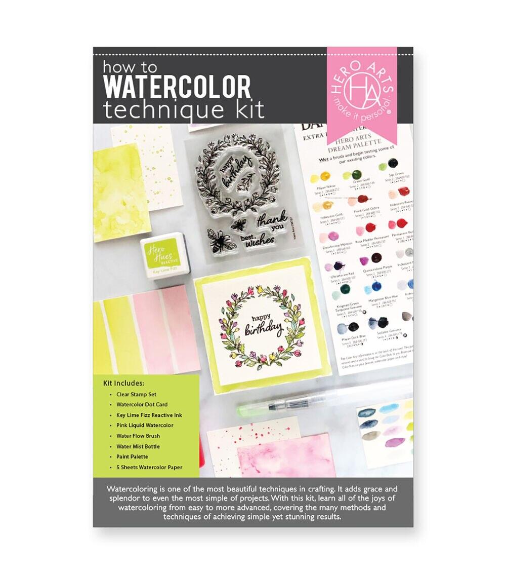 Card Making | 5.5″ x 8.5″ How To Watercolor Technique Kit Card Making Card Making