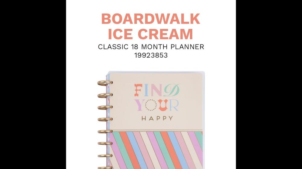 Journals & Planners | 18 Month 2024 Boardwalk Ice Cream Classic Planner Paper Crafts & Scrapbooking Journals & Planners