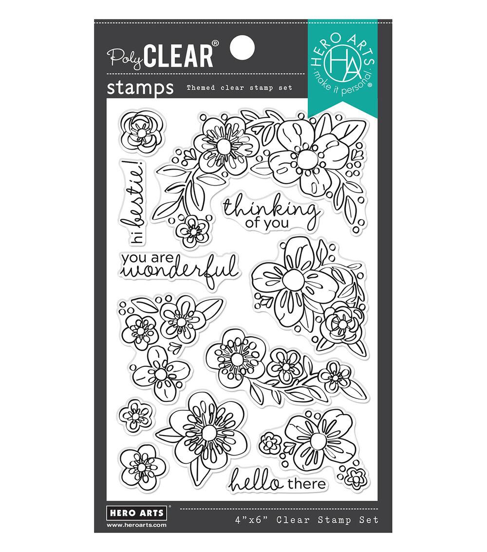 Stamping | 4″ x 6″ Bold Flowers Clear Stamps Paper Crafts & Scrapbooking Stamping