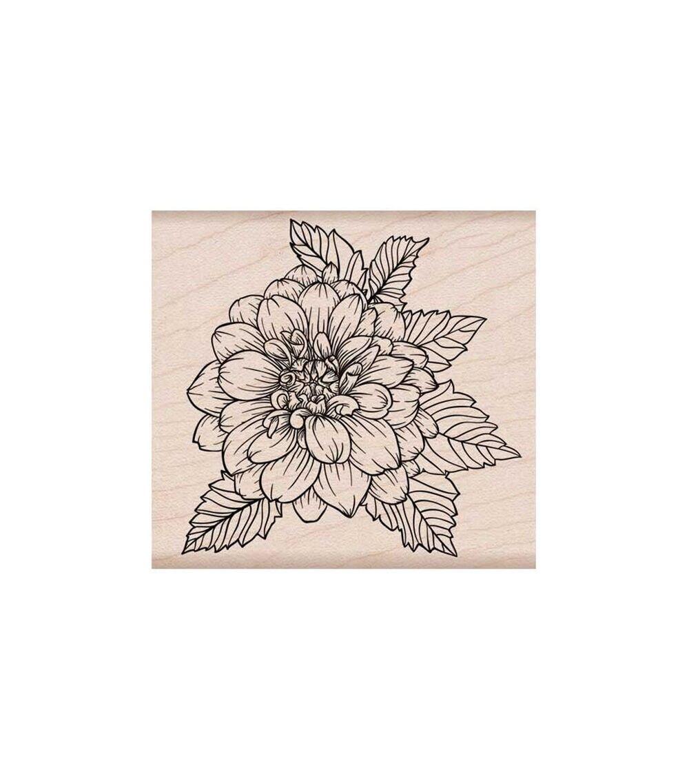 Stamping | Mounted Rubber Stamp Artistic Dahlia Paper Crafts & Scrapbooking Stamping