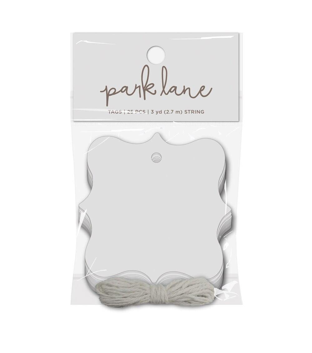 Embellishments & Stickers | Tags with String Cartouche White Embellishments & Stickers Cartouche White