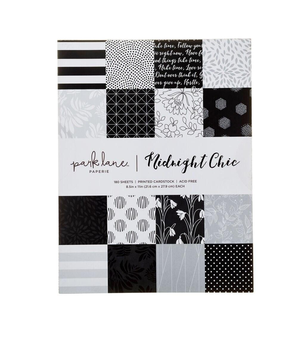 Paper | 180 Sheet 8.5″ x 11″ Midnight Chic Cardstock Paper Pack Paper Paper